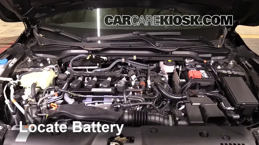 2017 Honda Civic LX 1.5L 4 Cyl. Turbo Coupe Battery Replace